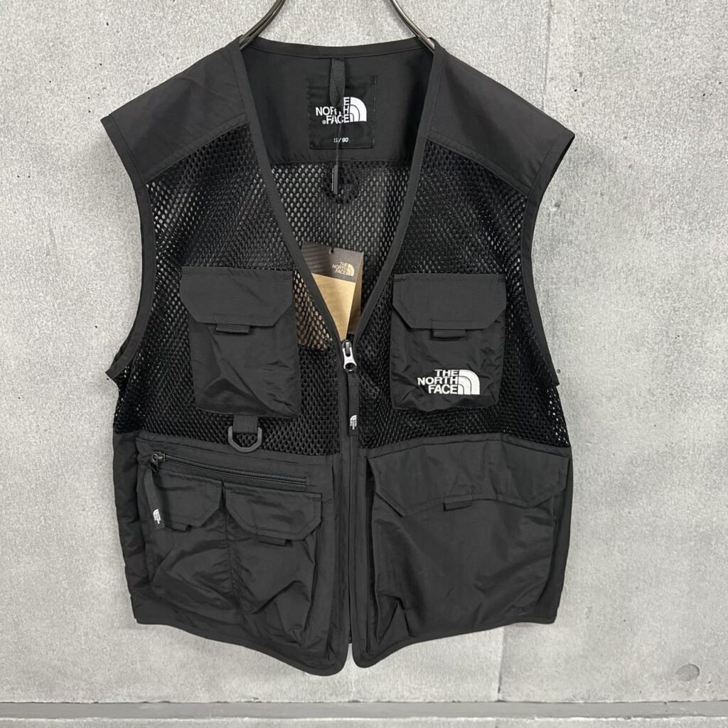 メッシュ ブラックベスト 新品 ノースフェイス メッシュベスト ブラック メンズS